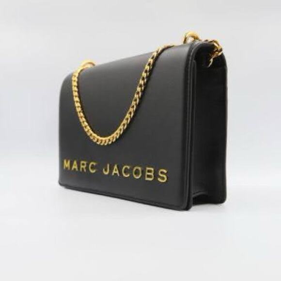 Marc Jacobs Black Leather Gold  Hardware NWT - Picture 2 of 9
